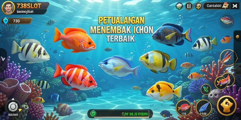 Gameplay menembak ikan yang seru dan mendebarkan di 738SLOT.