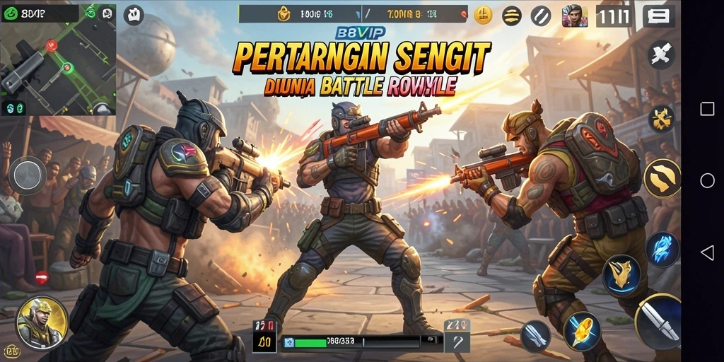 Gameplay B8VIP yang mendebarkan saat pertarungan antar pemain.