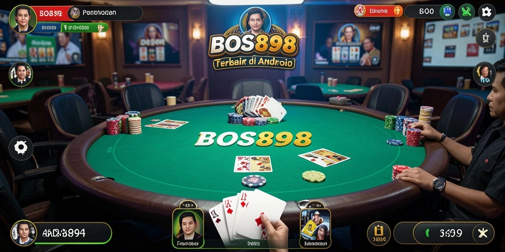 Tampilan gameplay poker yang menegangkan dan interaktif di <strong>BOS898</strong>.