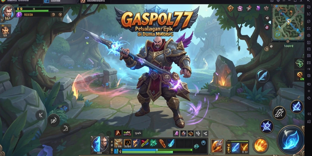 Gameplay GASPOL77 menampilkan aksi pertarungan seru di dunia MMORPG.