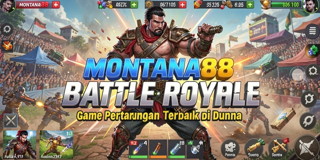 Gameplay seru dan mendebarkan di MONTANA88 Battle Royale.