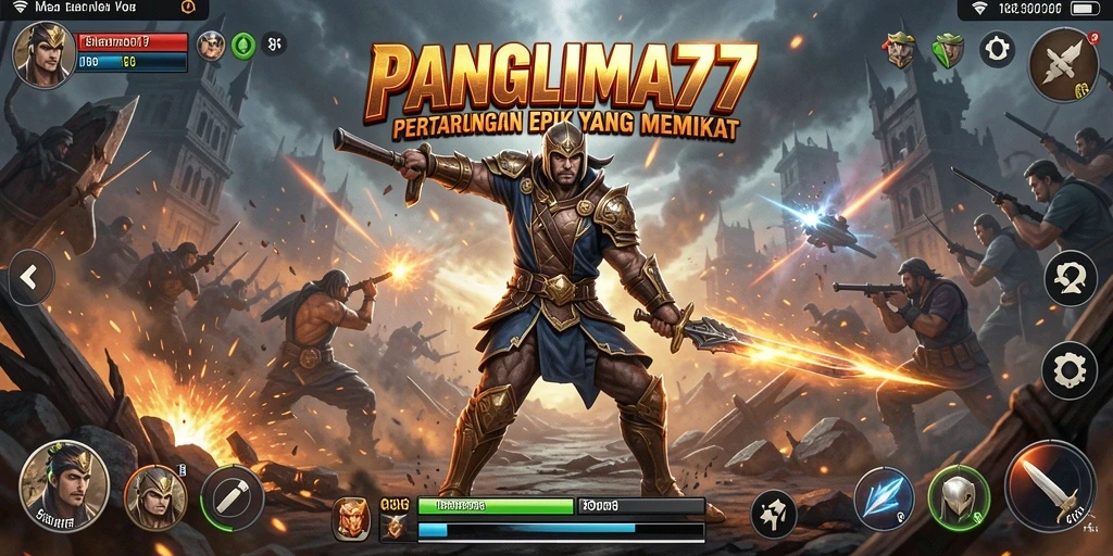 Gameplay seru dan mendebarkan dalam PANGLIMA77.