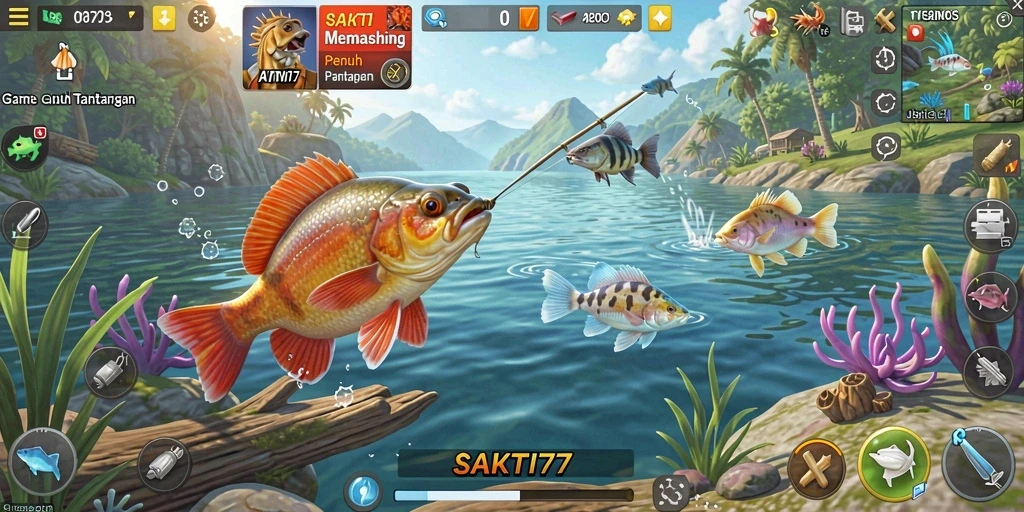 Tangkapan besar di permainan memancing SAKTI77.