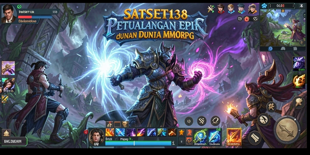 Gameplay seru dalam dunia MMORPG yang luas dan mendebarkan.