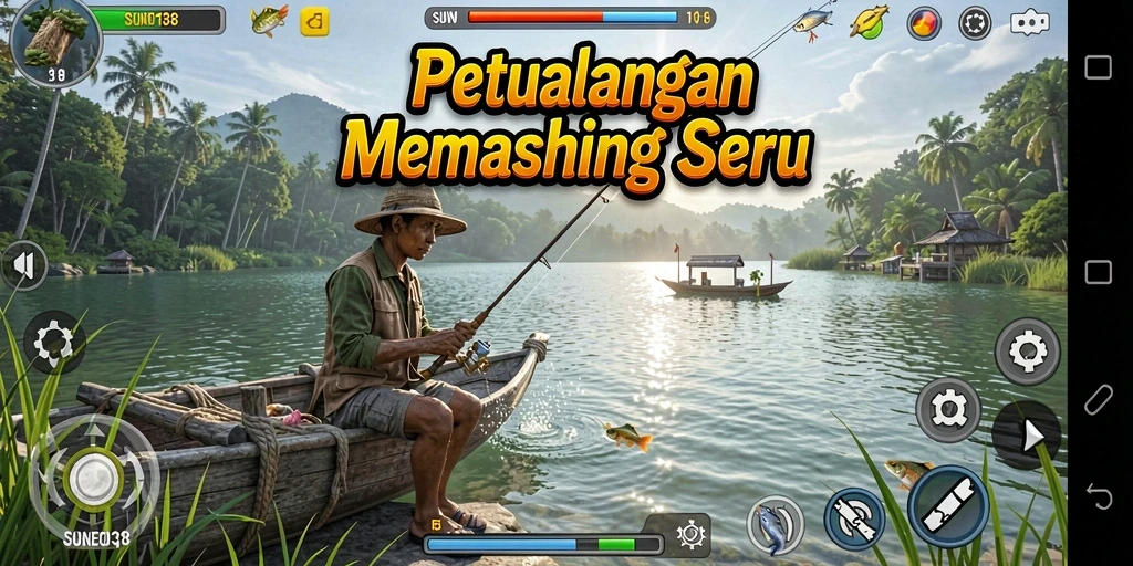 Screenshot SUNEO138 menunjukkan gameplay memancing yang menakjubkan dan mendebarkan.
