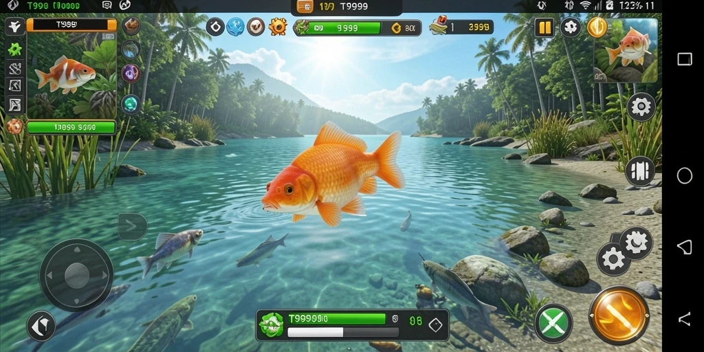 Tangkapan ikan yang mengesankan dari game T9999.