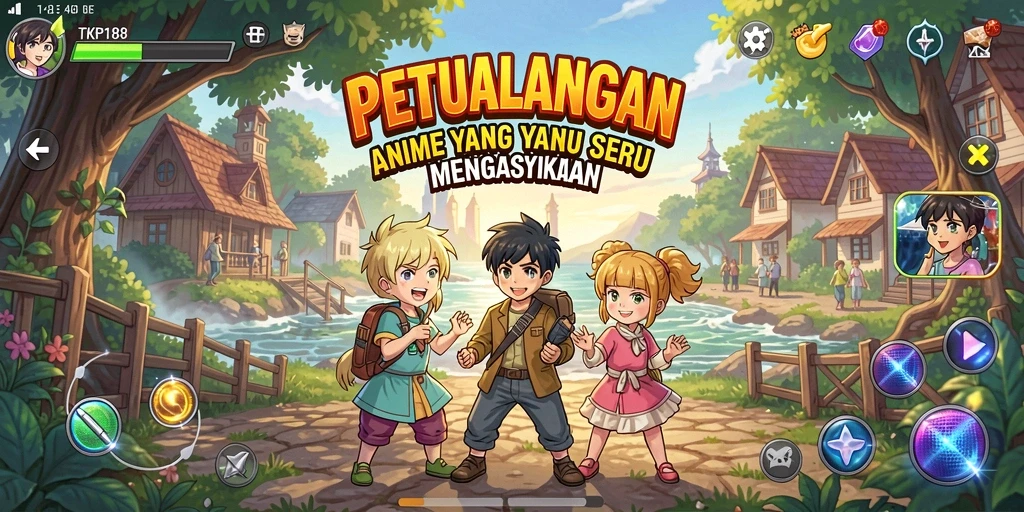 Screenshot gameplay TKP188 menampilkan aksi seru dan karakter-karakter anime yang menarik.