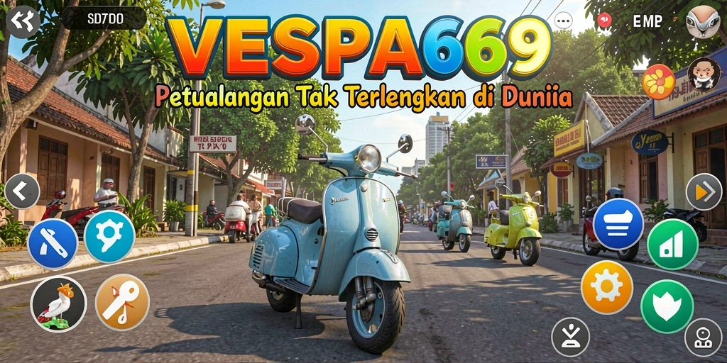 Gameplay seru VESPA69 yang penuh dengan petualangan dan tantangan.